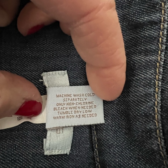 CHICO’S DENIM TRENCH JACKET CHICO SIZE 2=SIZE 12-14 EUC OOS ON WEBSITE - Picture 8 of 9